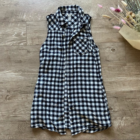 Forever 21 Plaid Button Up Dress size S - Picture 1 of 8